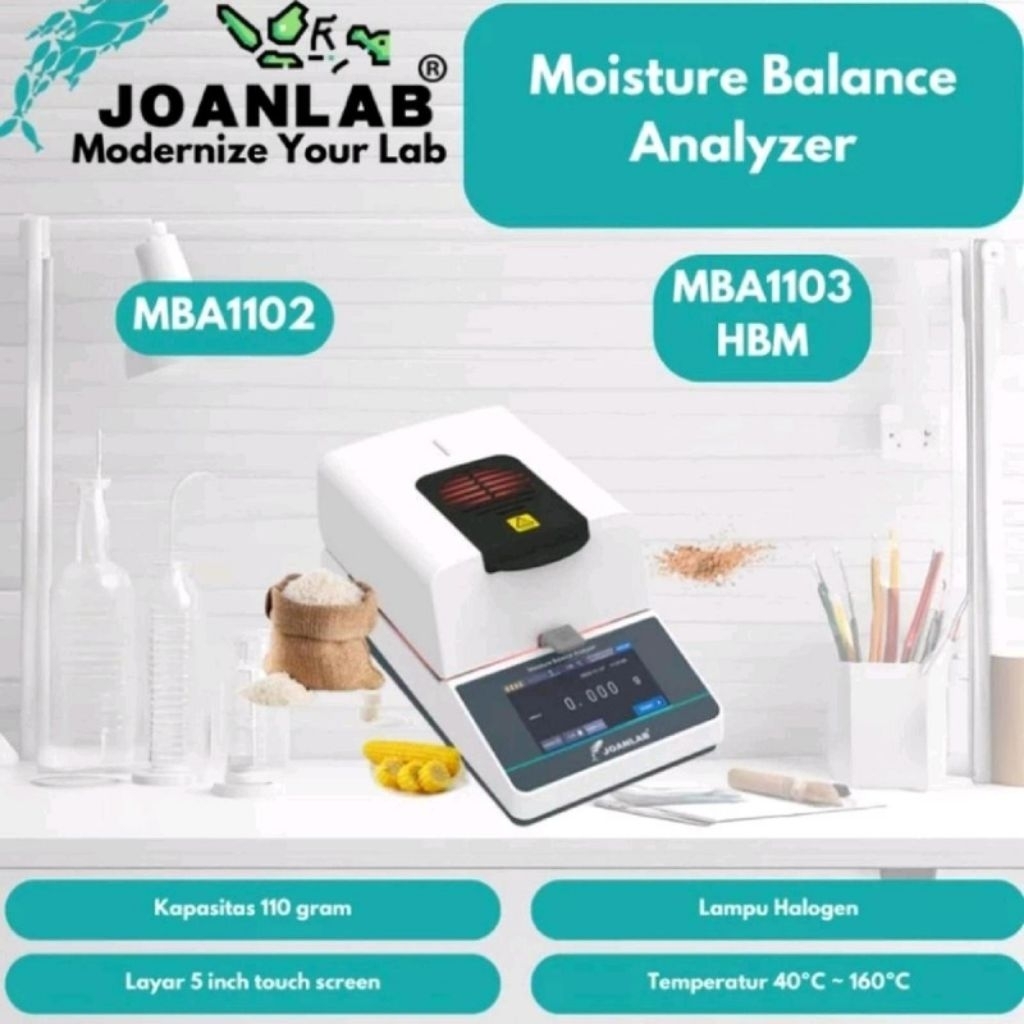 Halogen Moisture Tester Joanlab MBA1002 Balance Analyzer MC Meter Lab