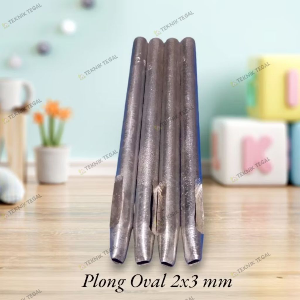 Plong Pembolong Bahan Kulit Hollow Punch  Type Oval Ukuran 2 x 3 mm