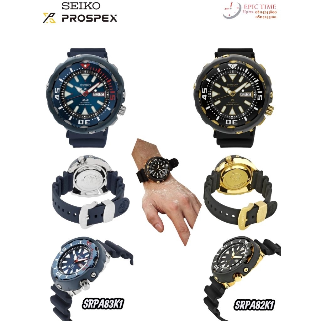 Jam Tangan Pria Seiko Prospex Automatic SRPA82K1 SRPA83K1 Tali Karet/Rubber