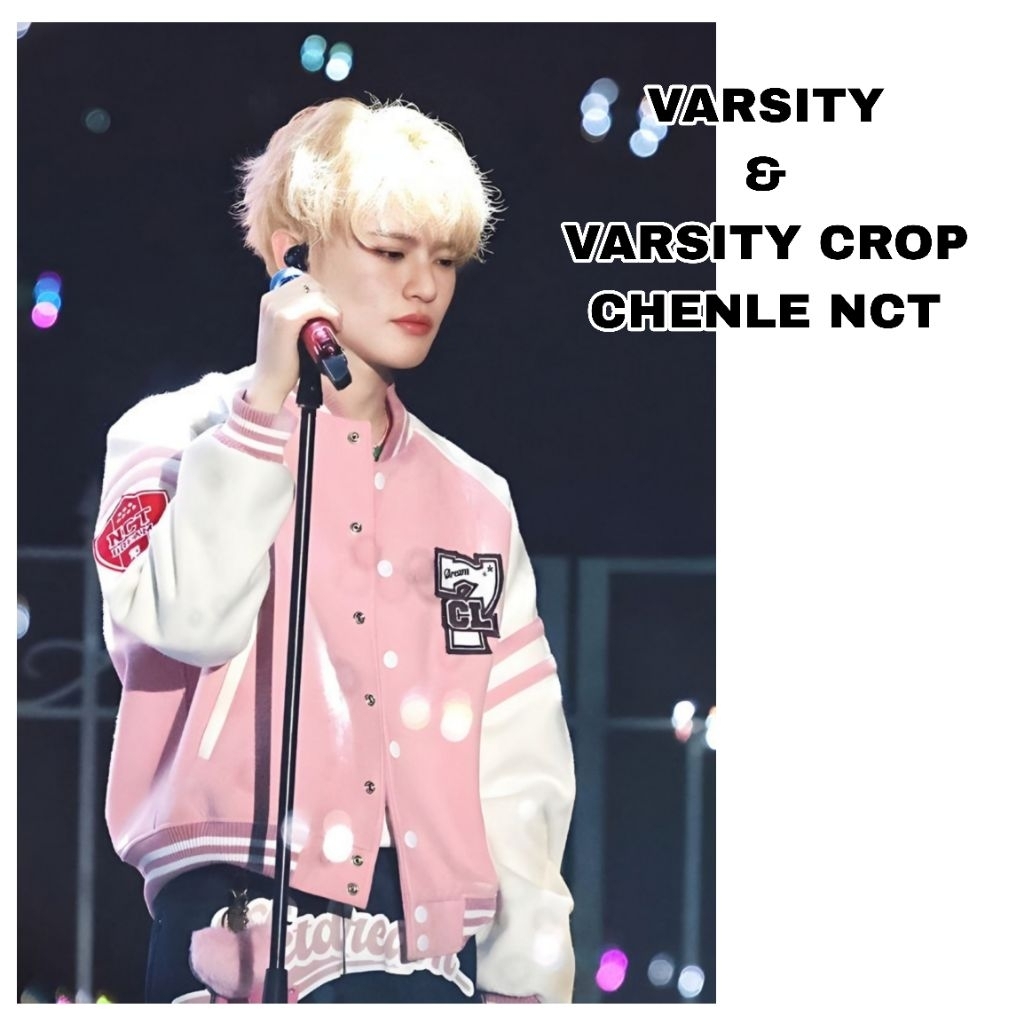 Jaketin Aja - Varsity DREAMIES NCT DREAM Pink Baby Soft Korean Kpop Idol Big Size ( S - XXXXXXL 6XL 