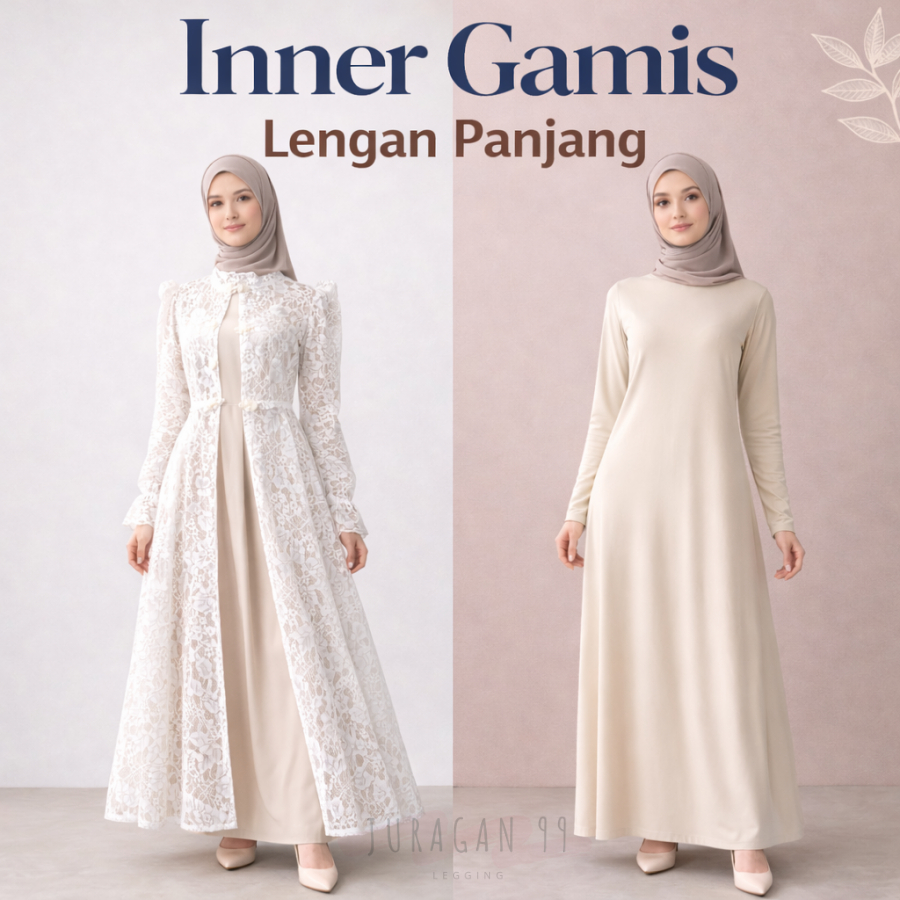 baju dalaman wanita lengan panjang Inner lengan panjang Dress inner lengan panjang higy Quality
