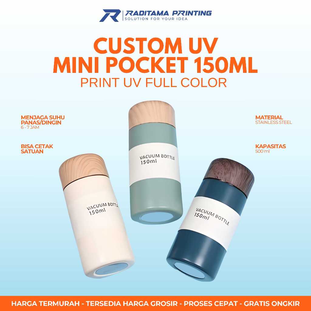 CUSTOM TUMBLER MINI POCKET FULL PRINT THERMOS 150ml