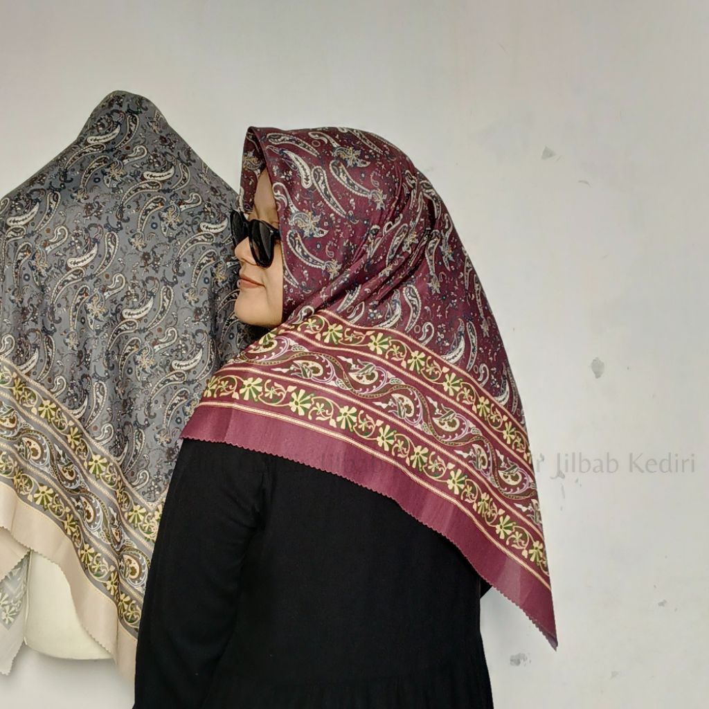 Hijab Motif Turki Segi empat motif Turki Turkye Turkey