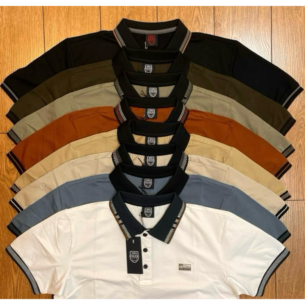 KAOS POLO POLICE DENIM KATUN SPANDEX ORIGINAL