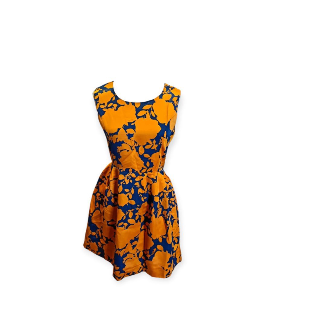 Plastic Island Orange Floral Mini Dress