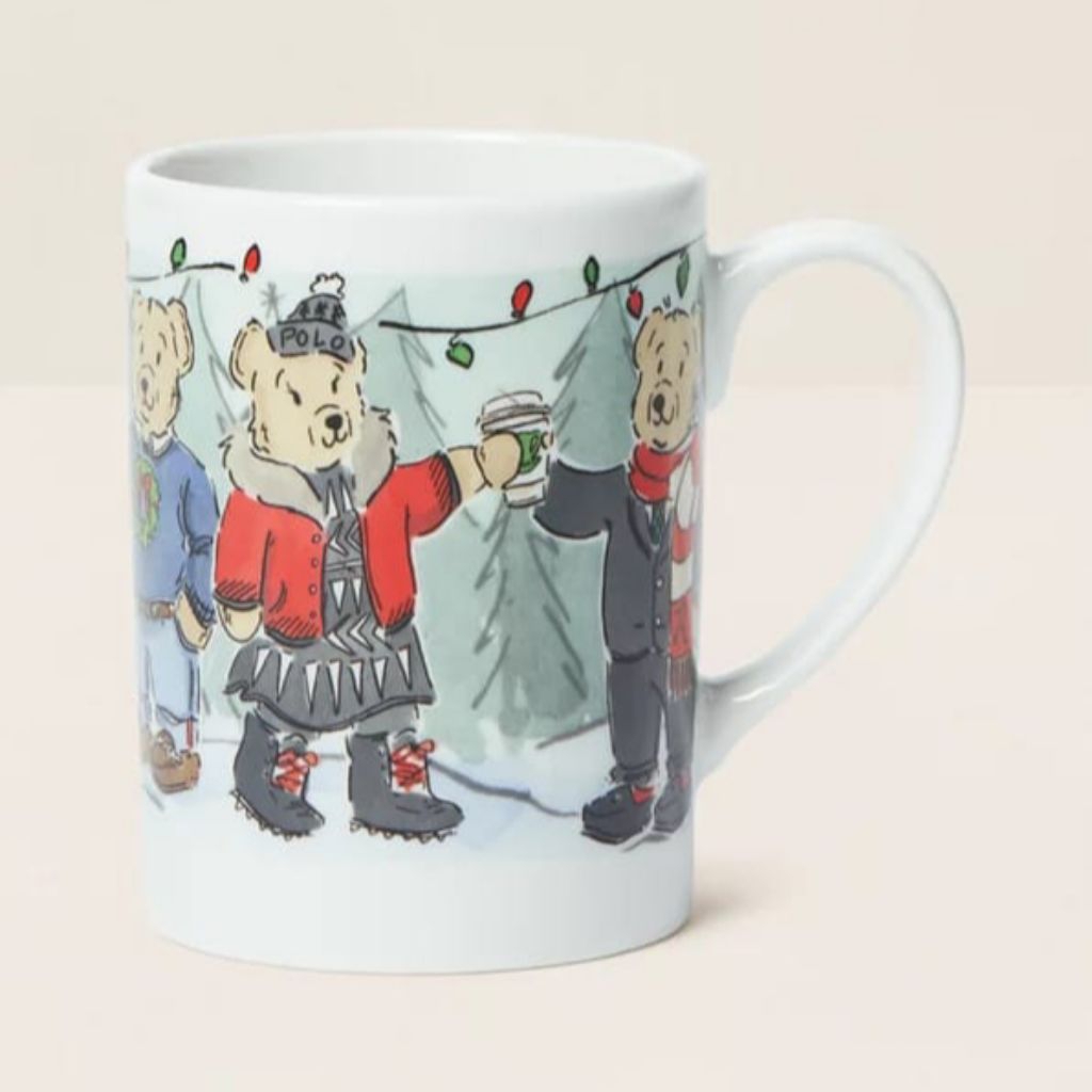 (PO KOREA) RALPH LAUREN COFFEE HOLIDAY POLO BEAR MUG - ORIGINAL KOREA