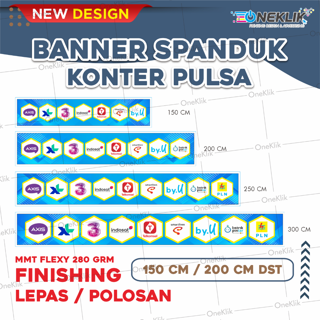 Spanduk Konter Pulsa / Spanduk Banner Konter Pulsa Murah / Banner spanduk custom murah