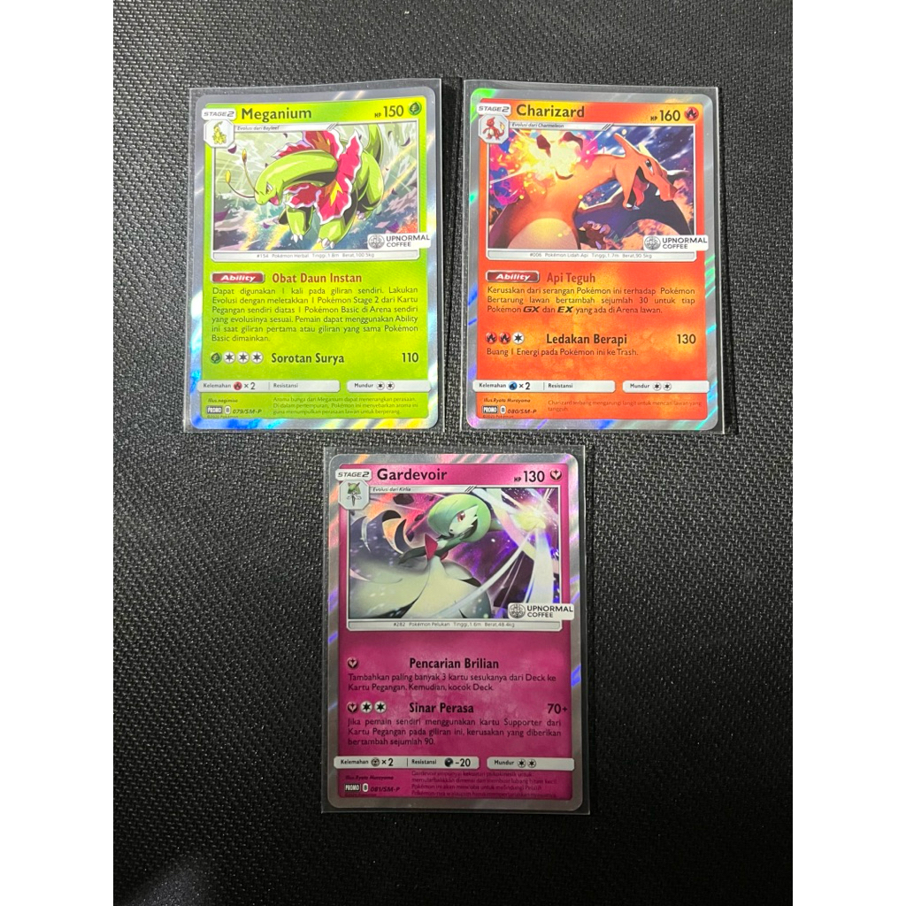 Pokemon Upnormal Promo Indonesia - Charizard Gardevoir Meganium