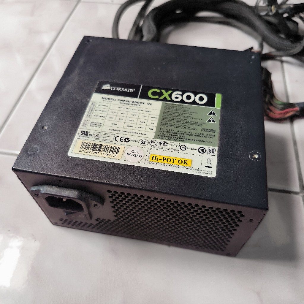 PSU Corsair CX600 Power Supply 600 Watt
