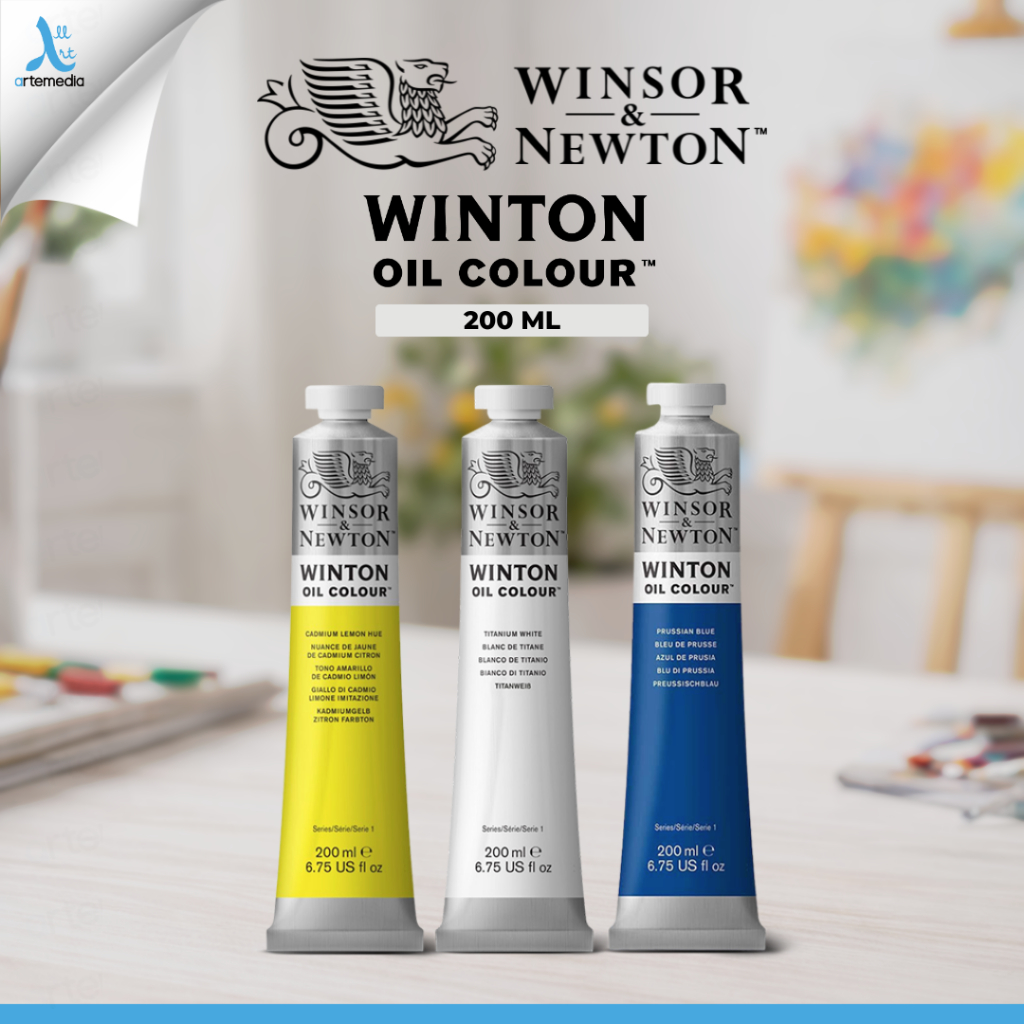 Winsor & Newton Winton Oil Colour 200ml | Cat Minyak Lukis Premium - Beginner to Professional Oil Pa
