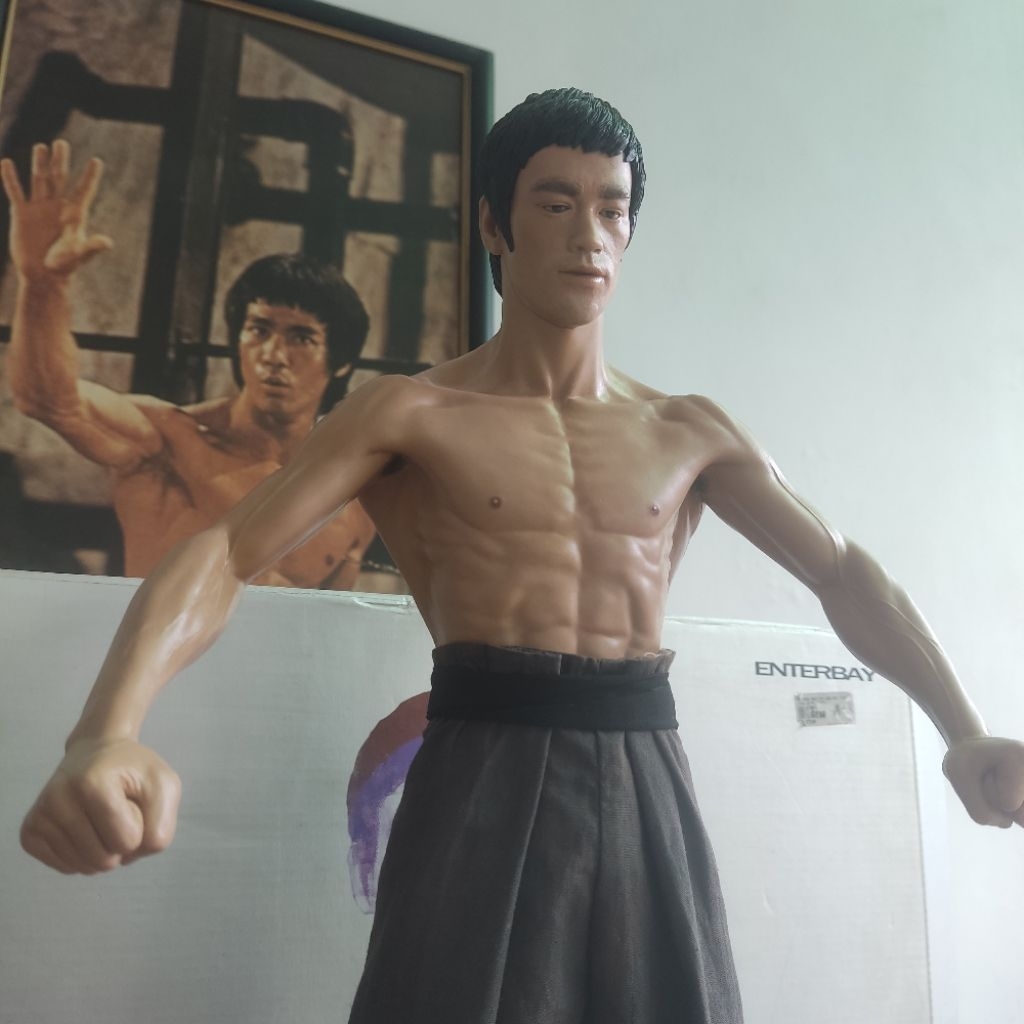 RARE BIB ENTERBAY bruce lee 70th anniversary limited edition hd masterpiece 45cm 1/4 scale figure fi