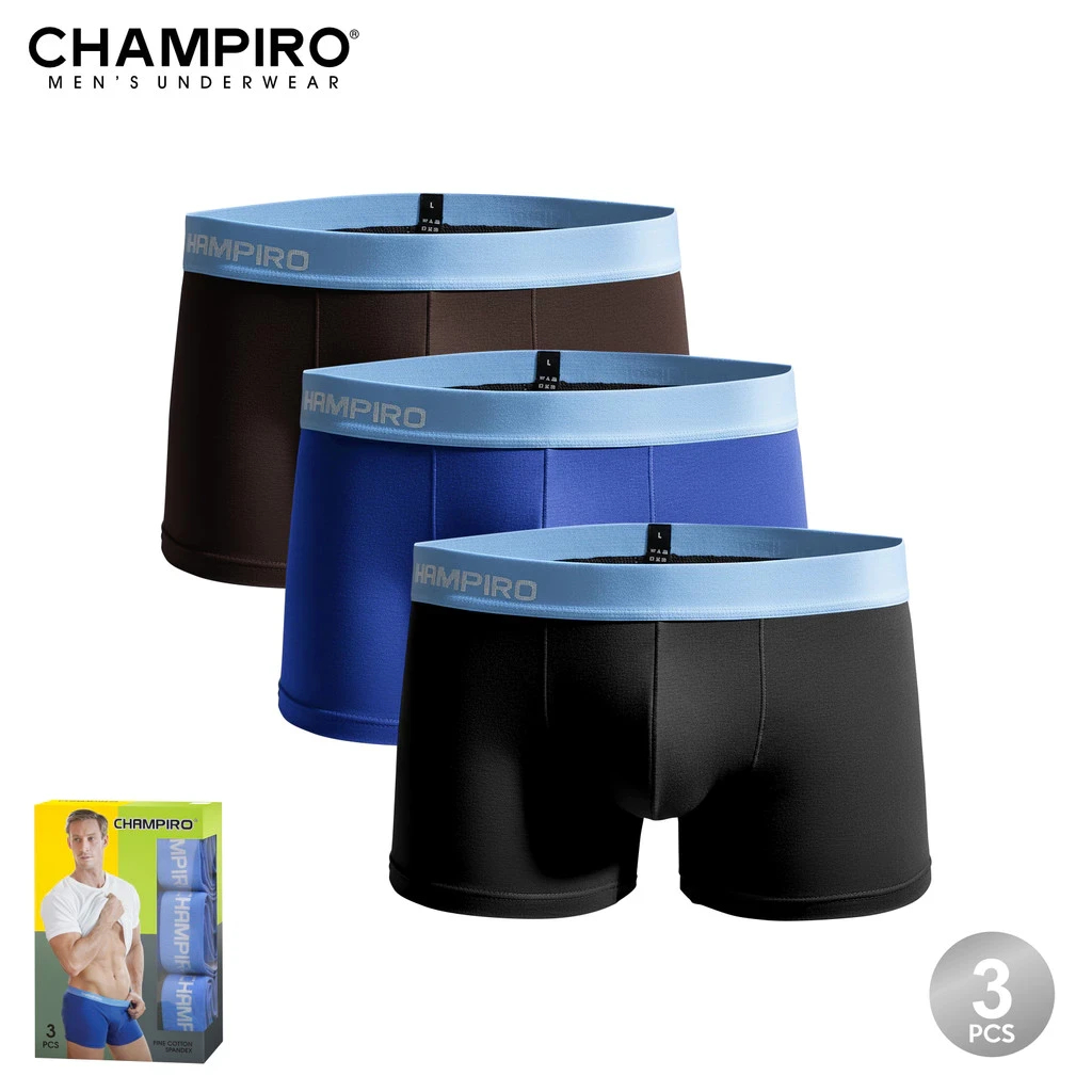 Champiro | Celana Dalam Pria 3 pcs Boxer Pria C0330C | Boxer Champiro 0330 | Celana Dalam Pria Boxer