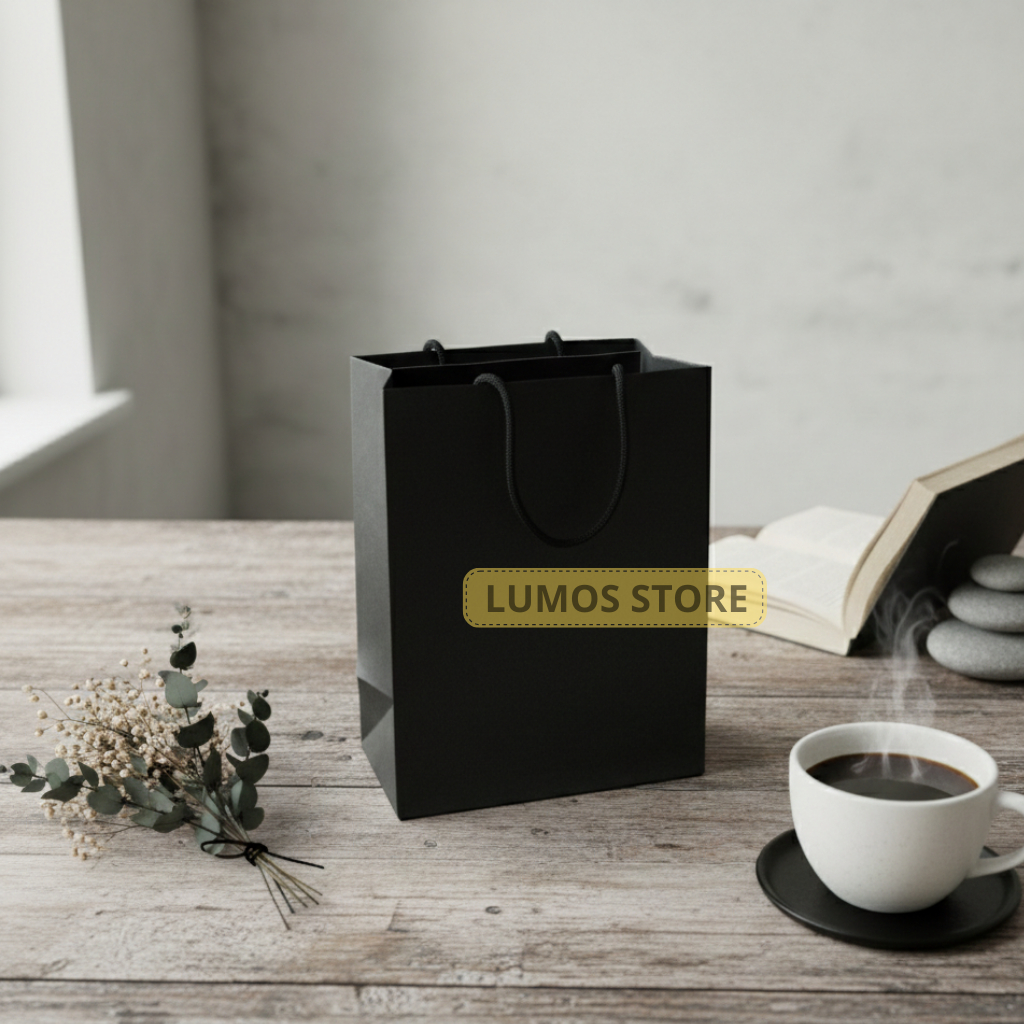 Paper Bag Kado Polos Hitam Small Tas Kado Hadiah Hampers
