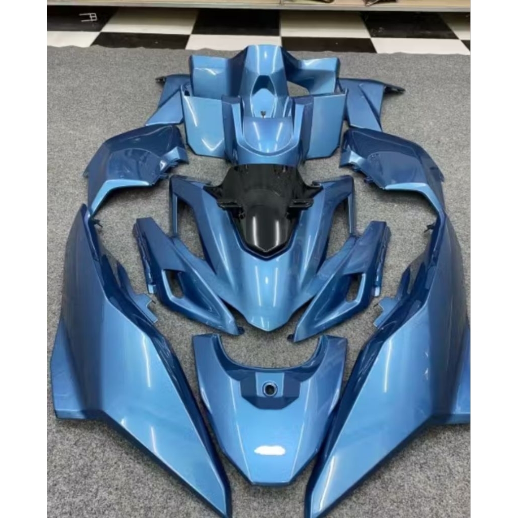 CAT MOTOR WARNA BIRU METALIK JENIS PU