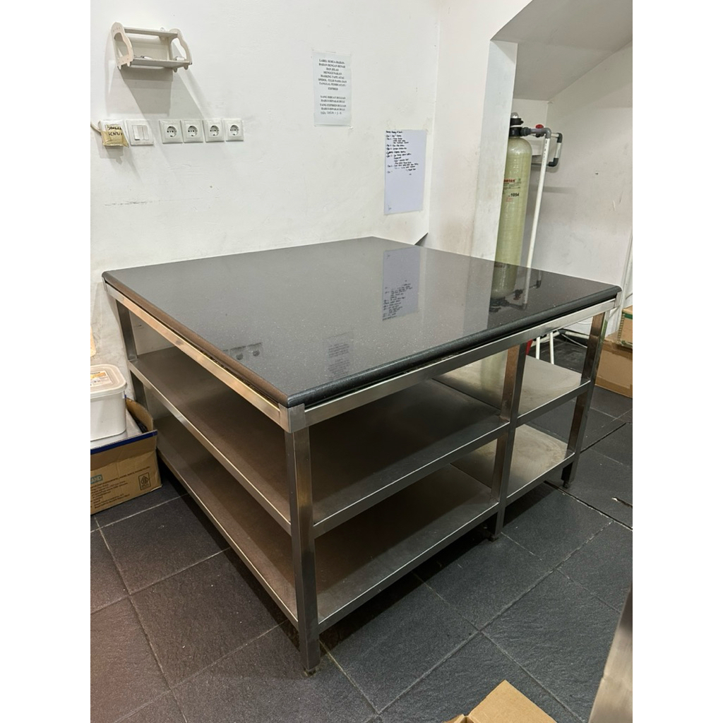 Meja granit stainless pastry bakery custom