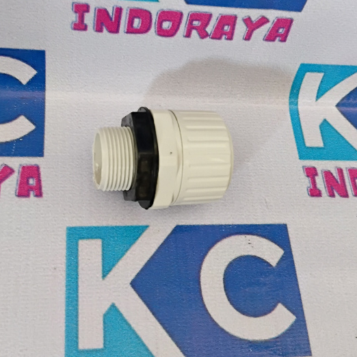 Corrugated CLIPSAL 279C25 Series 25mm Corrugated Conduit Straight Gland With Locknut Light Grey