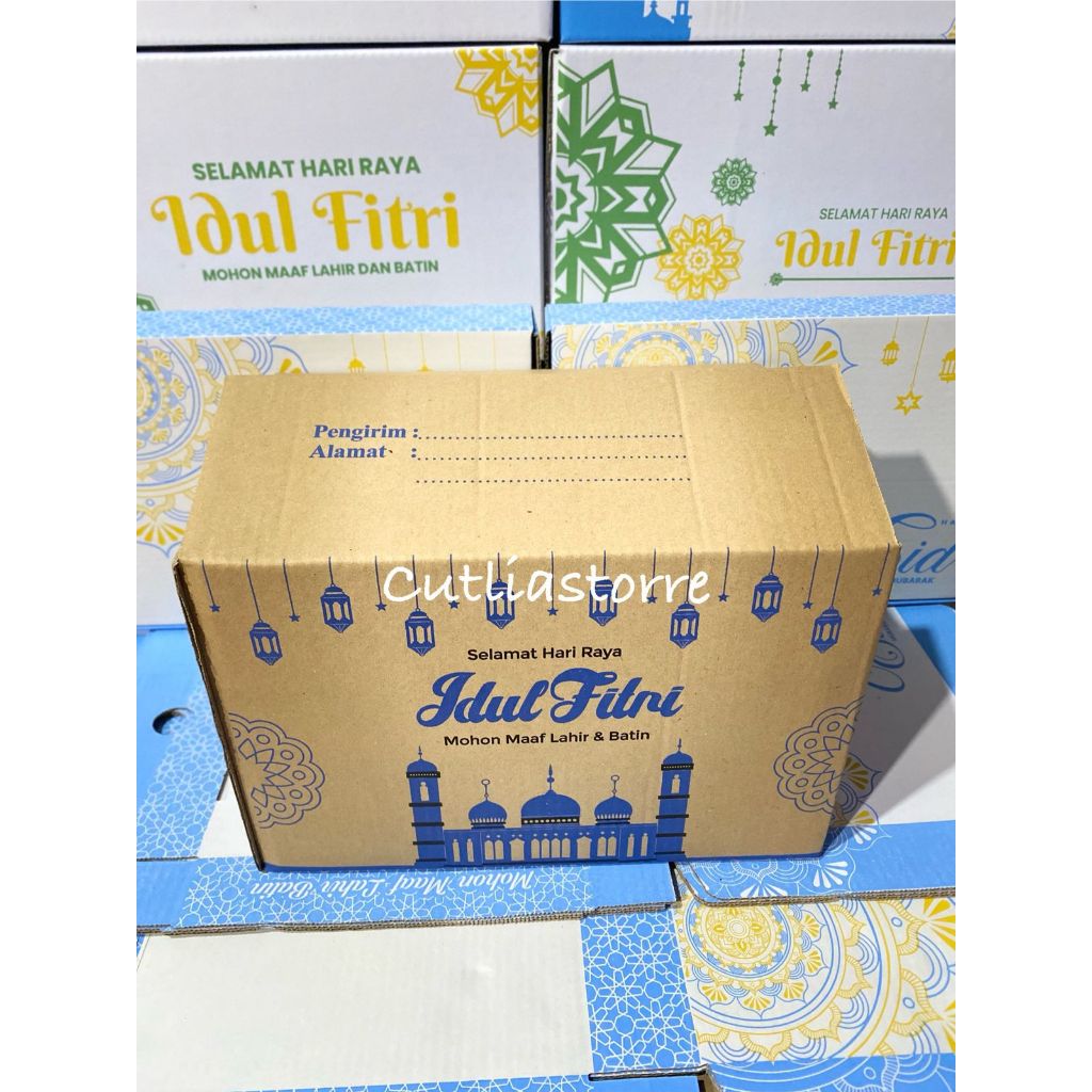 Box Parcel Edisi Lebaran  kardus Cokelat Parcel  Edisi Ramadhan  Kardus Sembako  35x25x23