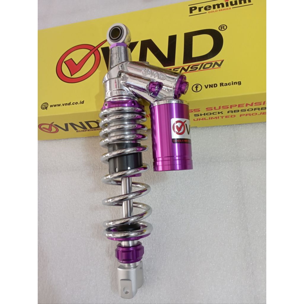 Shock Vnd AK111 330MM Purple Chrome Vario Beat Fi Scoopy Fi Original VND Racing