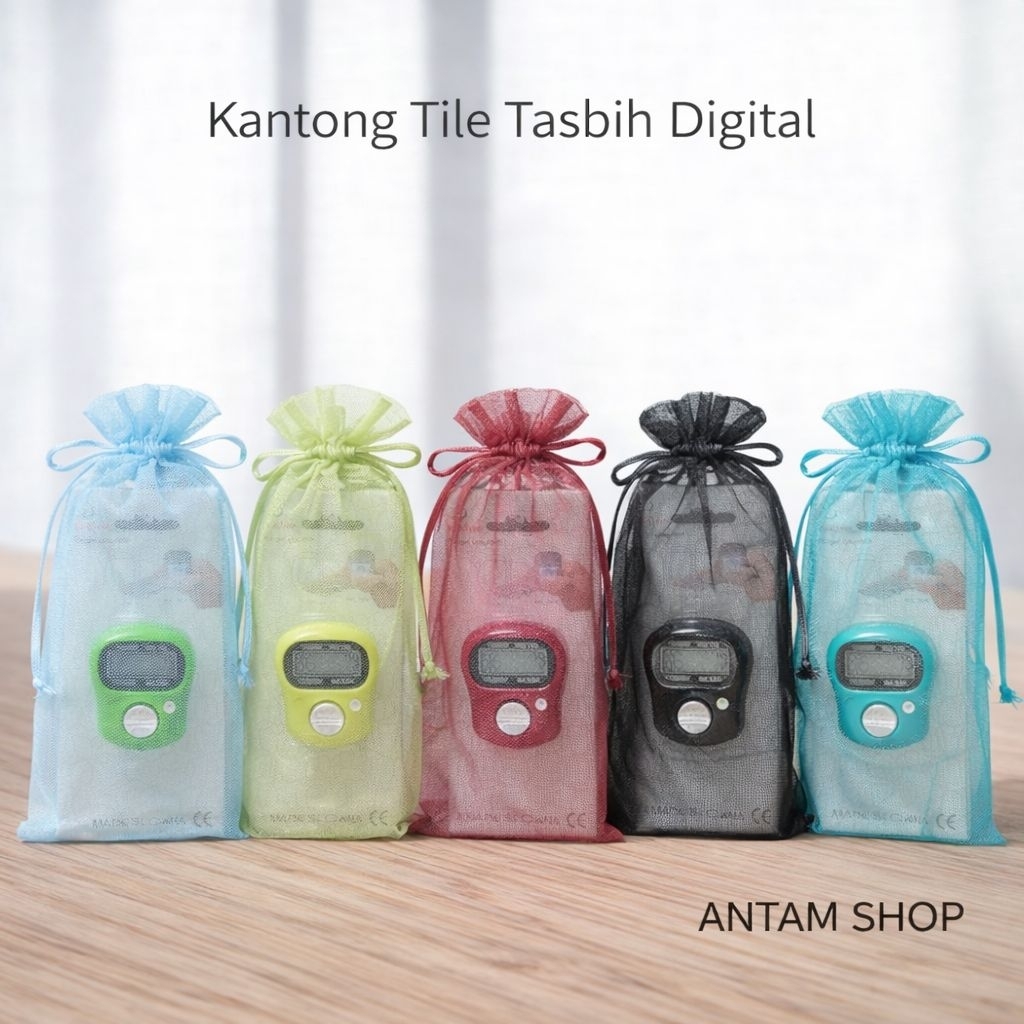 Kantong Tile Souvenir Ukuran 7 x 17 Cm Kantong Kemasan Souvenir Tasbih Digital