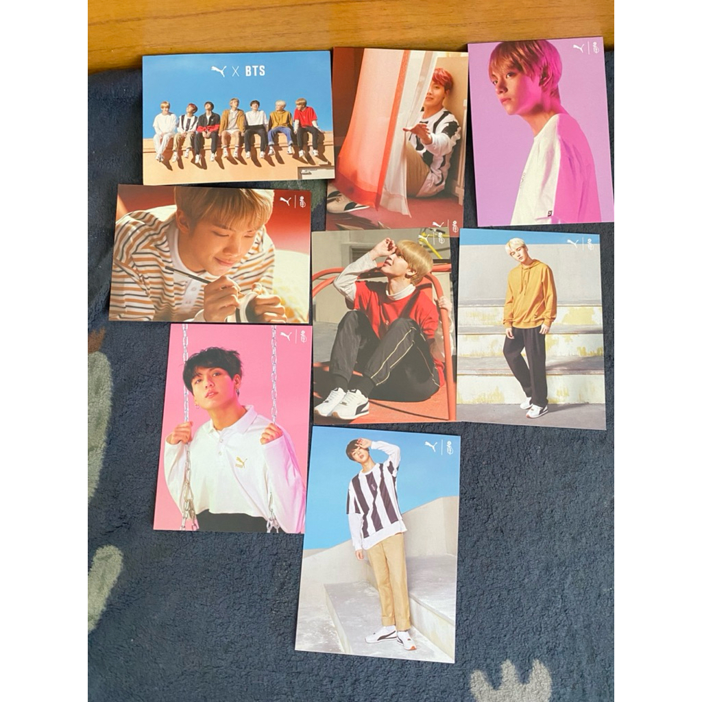 bts x puma postcard fullset