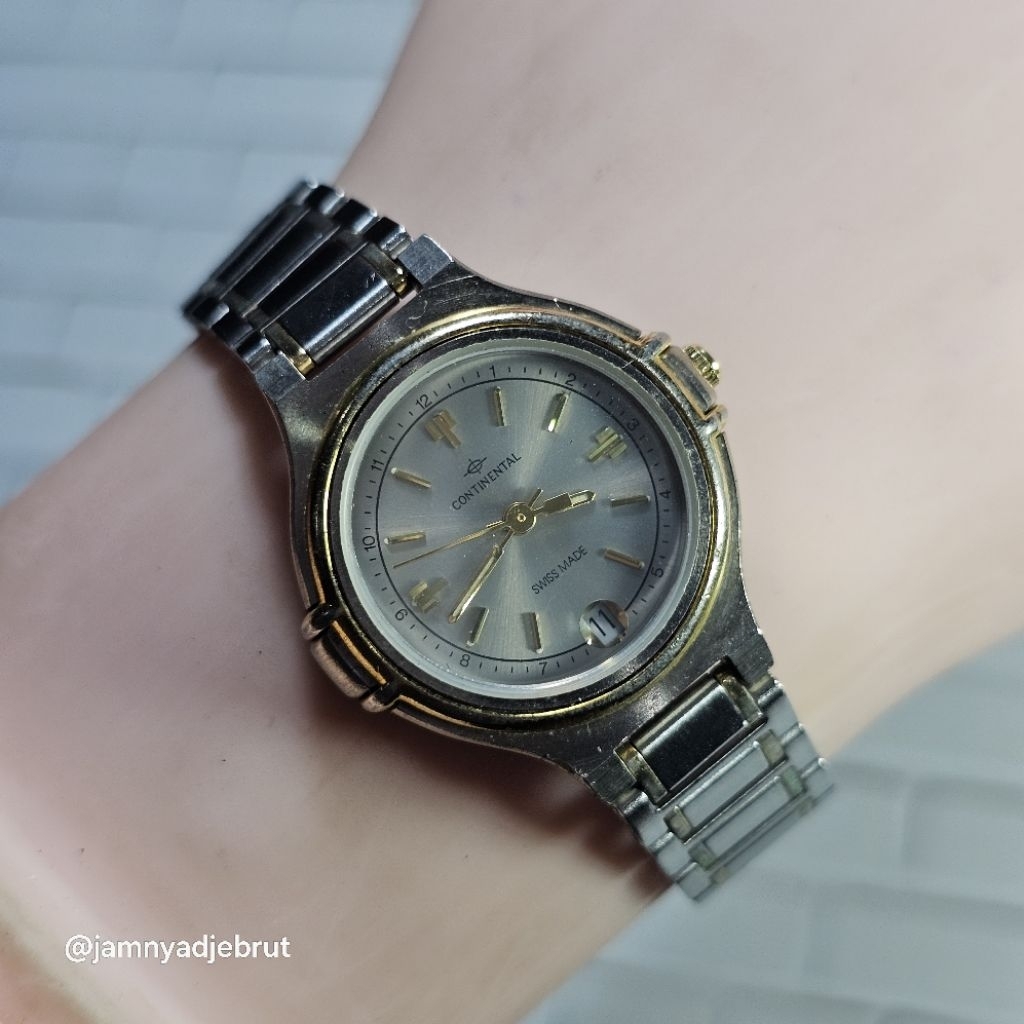 Jam Continental Swiss Made Grey Gold Ladies Bekas