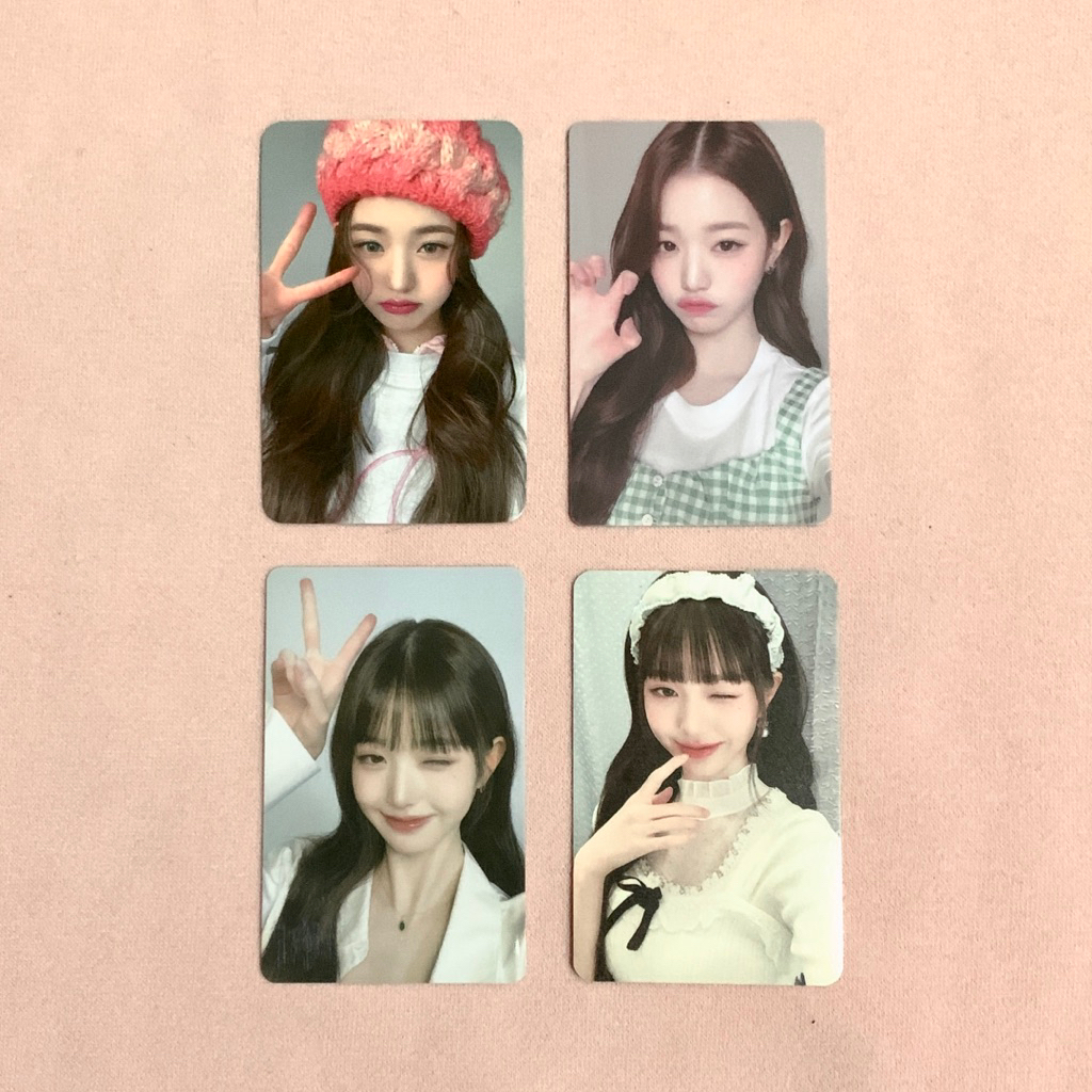 [OFFICIAL] WONYOUNG IVE PHOTOCARD KIRSH BEANNIE PINK PAPA JOHNS PIZZA COLLABS COLLABORATION PEACE RA