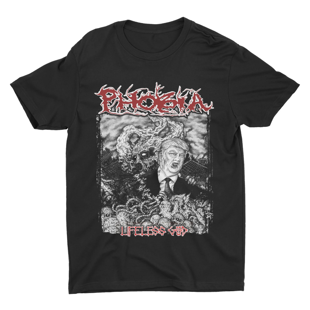kaos band phobia lifeless god grindcore merchandise katun kombed