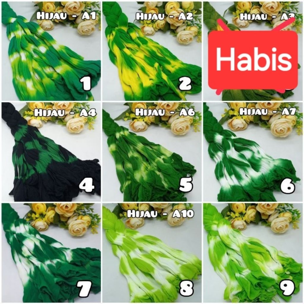 1 helai kain stocking sembur atau gradasi stocking 2 warna stocking motif nylon flower kain stocking