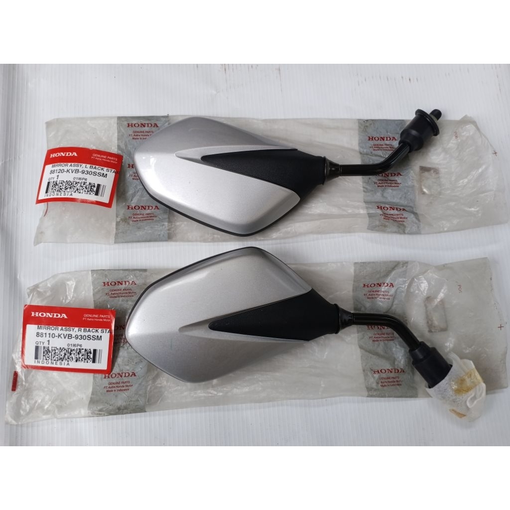 Spion Honda VARIO 110 Karbu lama Silver Original baru AHM