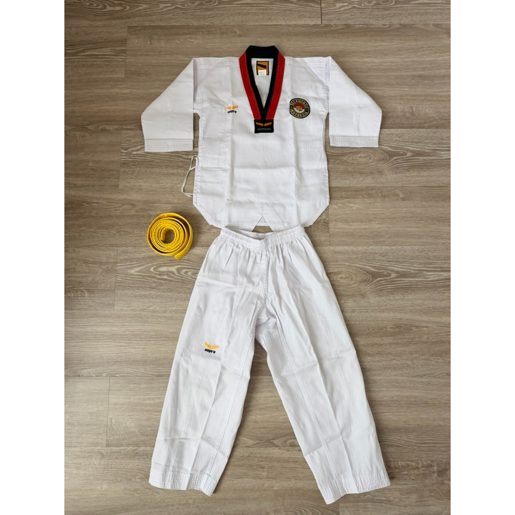 Preloved Setelan Baju Taekwondo Anak belt kuning