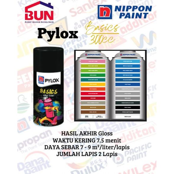 Pylox Basics Nippon Paint 300cc / Cat Semprot / Pilok PB 124 BLUE MOON