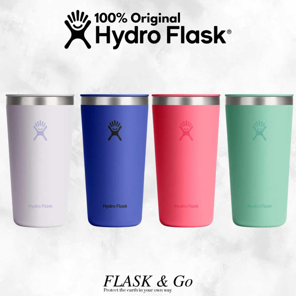 Hydro Flask All Around Tumbler Press-In Lid | Vacuum Panas Dingin, Muat Cup Holder, Original