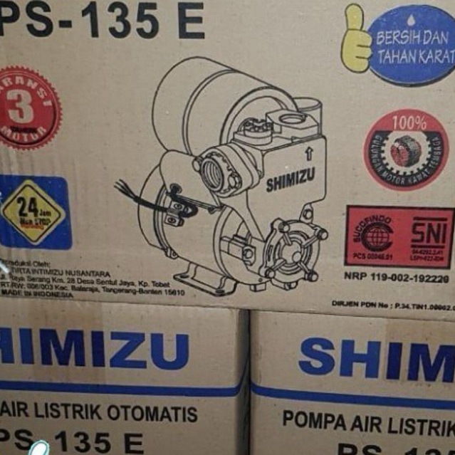 Pompa Shimizu PS-135 E // Pompa Air Shimizu PS-135 E // Pompa Air Otomatis Shimizu PS-135 E