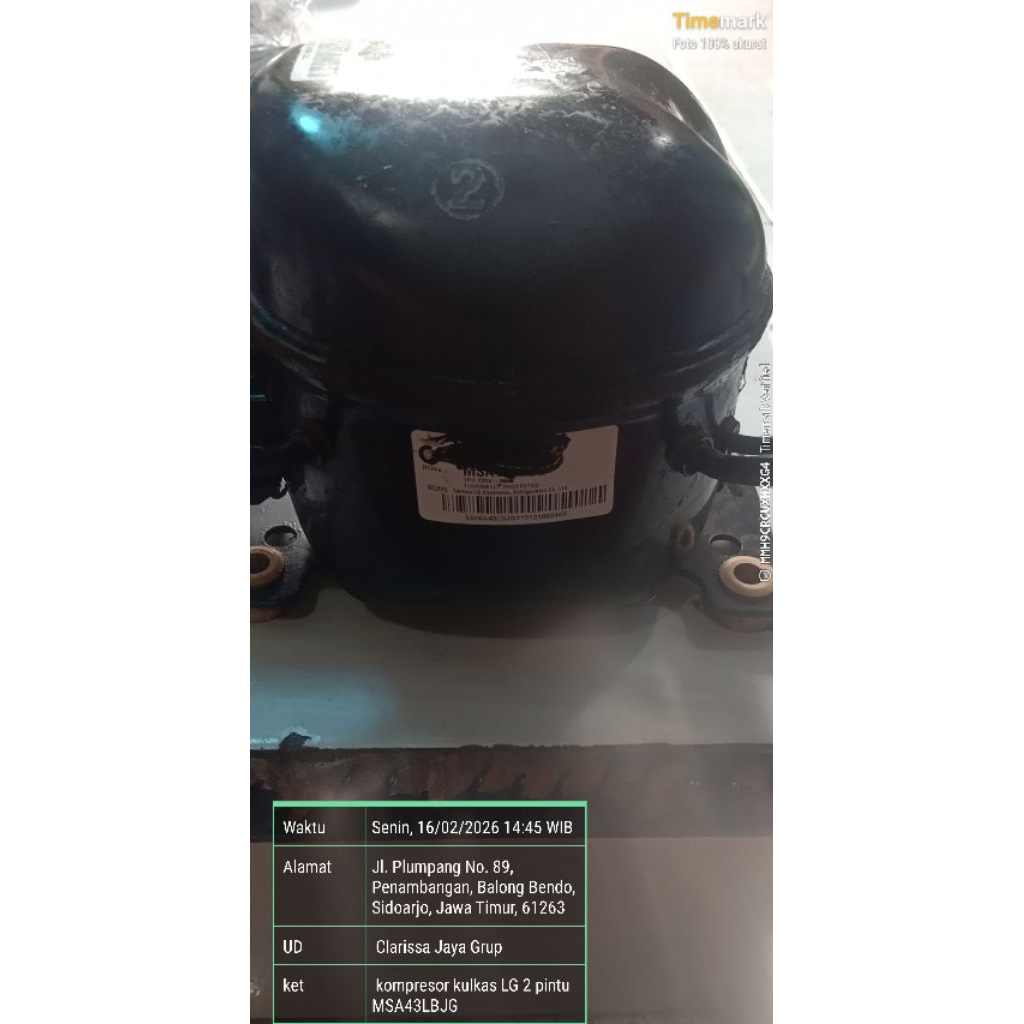 kompresor kulkas 2 pintu LG MSA43LBJG