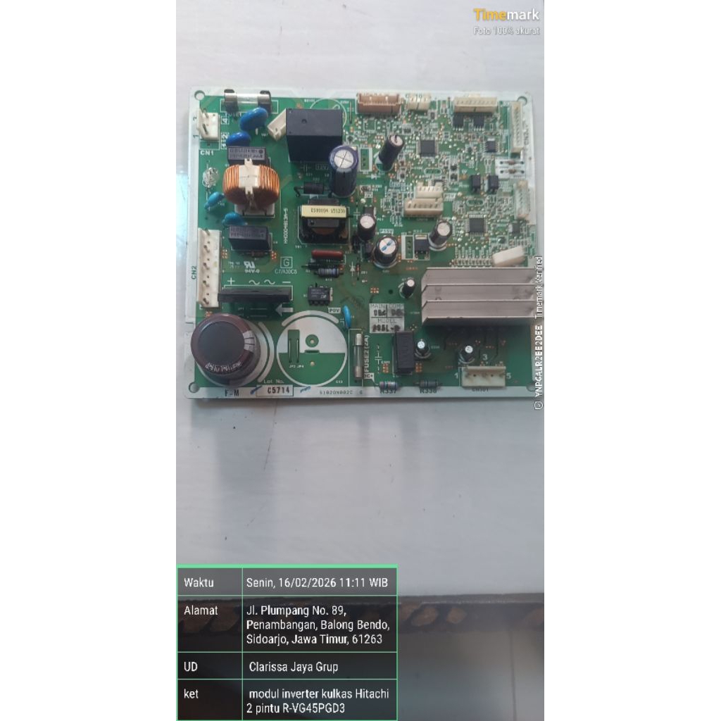 modul inverter kulkas Hitachi 2 pintu R-VG45PGD3