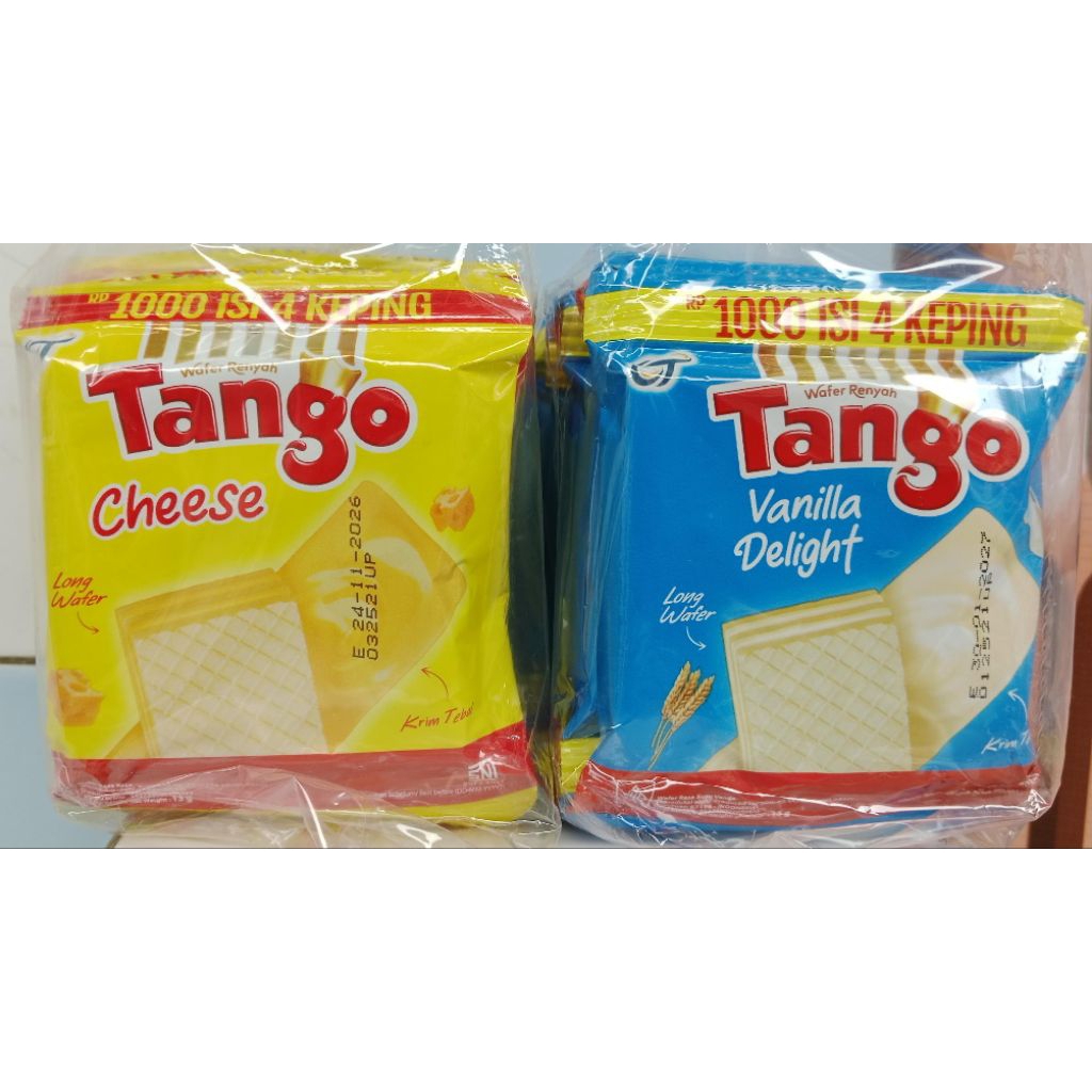 Isi 10 Pcs Tango Waffle 4 Keping Rasa Cokelat, Cheese Dan Vanilla Delight