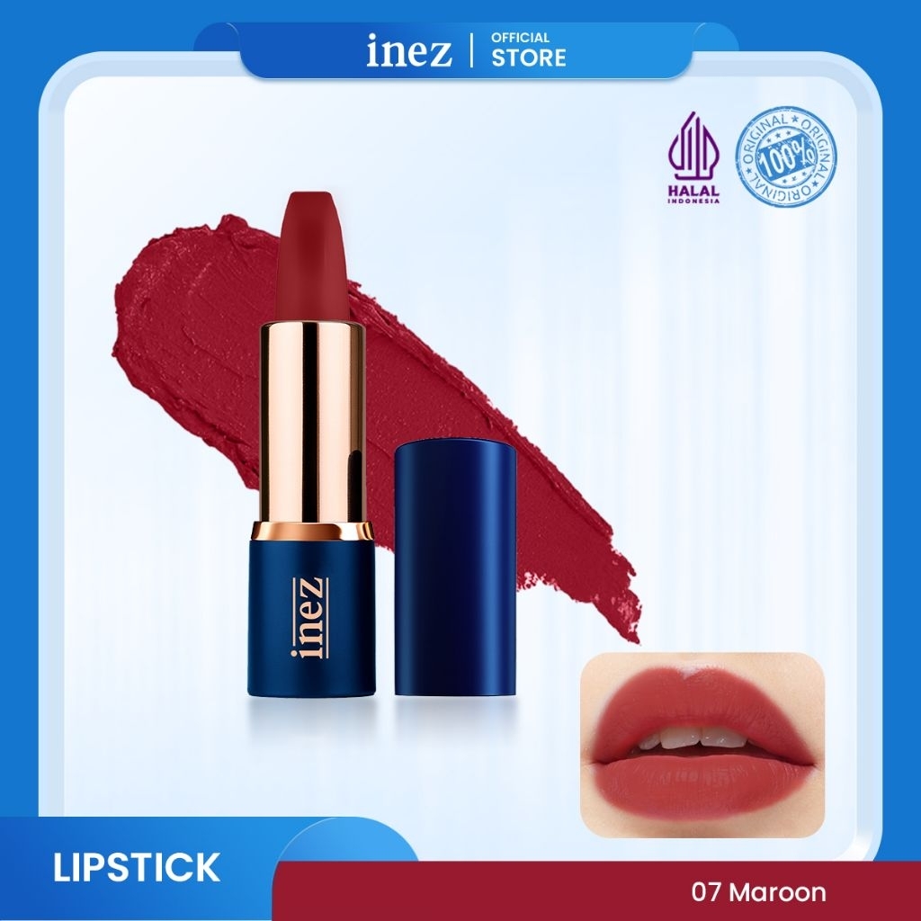lipstik CCP 07 maroon inez cosmetics