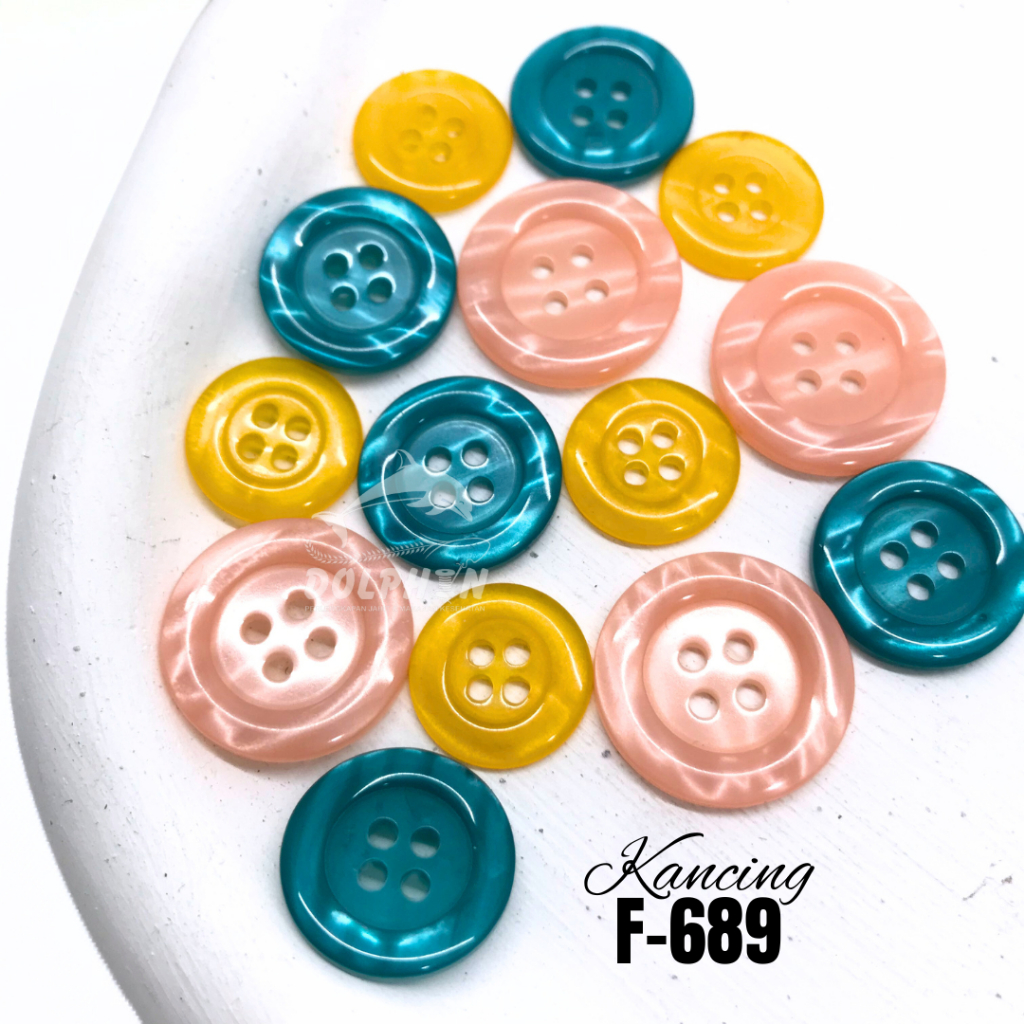 OBRAL - F689 Kancing Jas 21mm LUSINAN / Aksesories Kemeja Blazer Cardigan Model Abadi