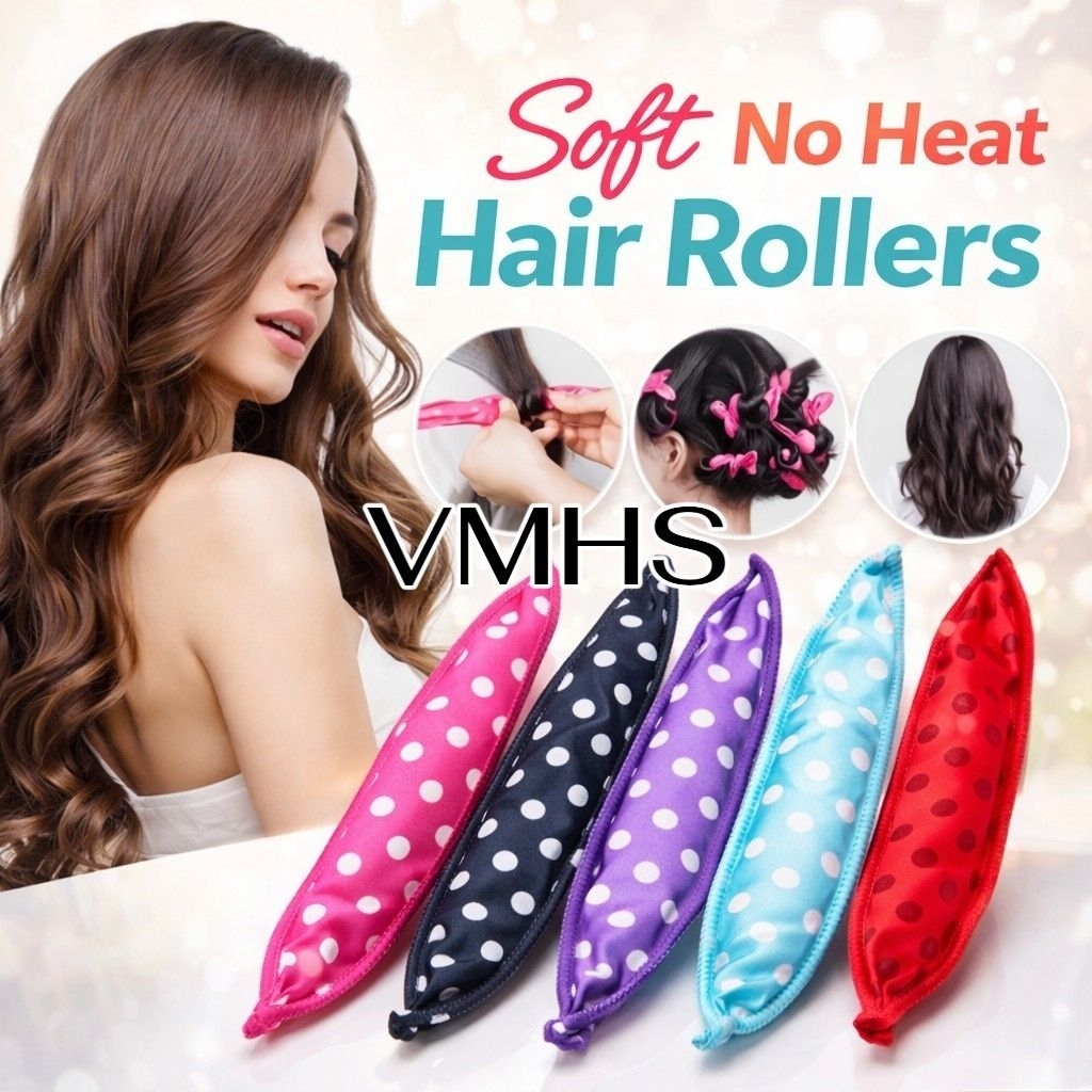 vmhs 5Pcs/Set Rol Keriting Rambut Natural Twist Hair Curly Roller Heatless Curler