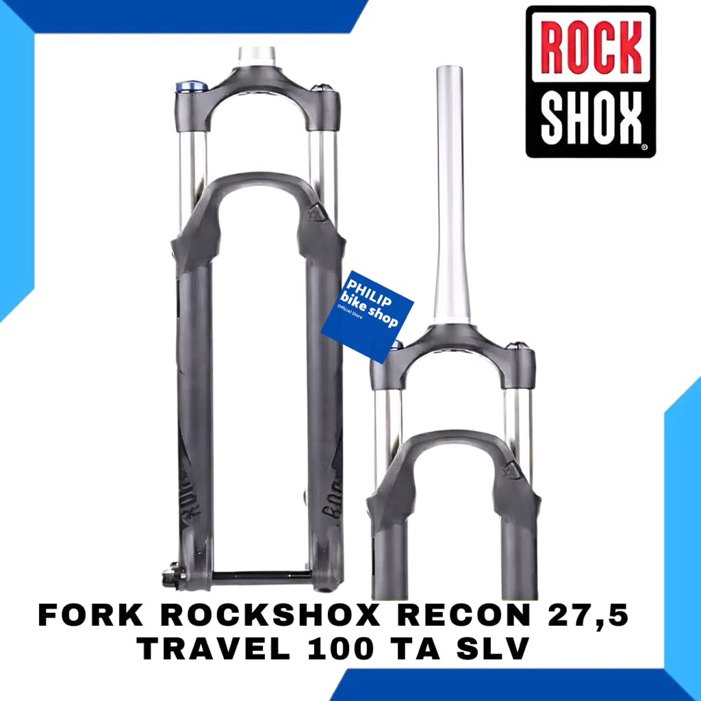 Fork Rockshox Recon 27.5 Silver TA100 Terbaru New