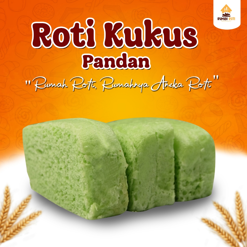 Roti Kukus Srikaya Pandan - Roti Kukus Tanpa Isi