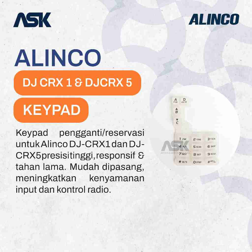 Keypad Handy Talky Alinco / Keypad HT Alinco