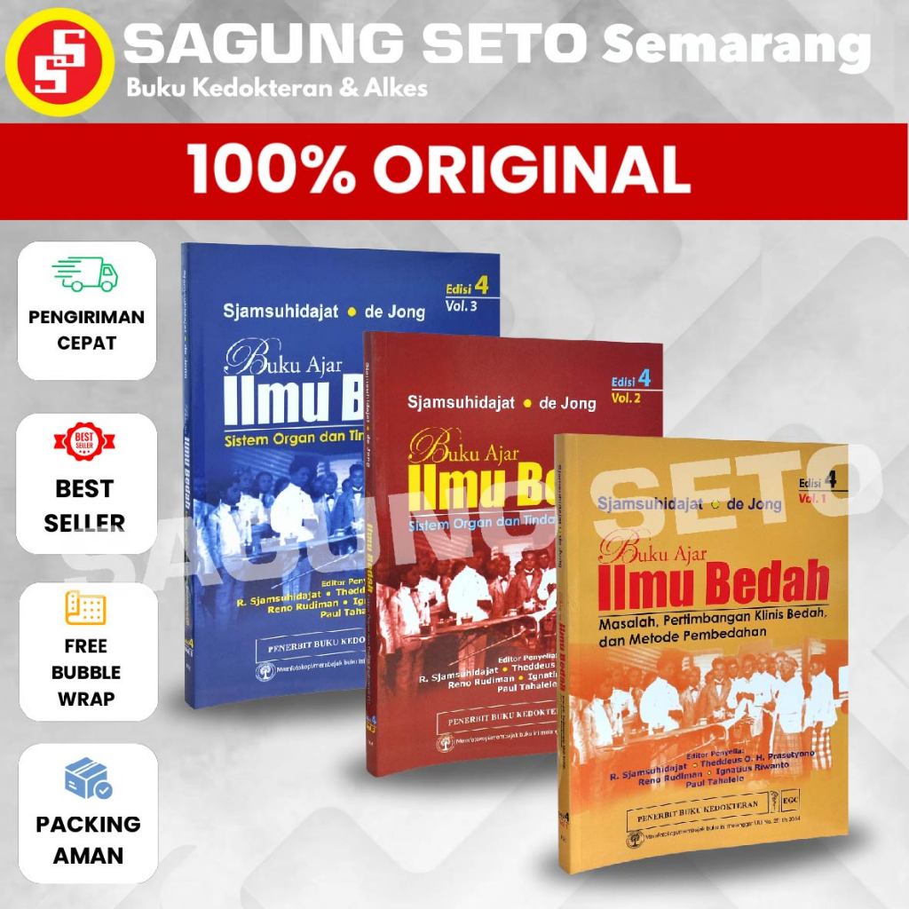 BUKU AJAR ILMU BEDAH DE JONG EDISI 4 1SET-3 VOL - BEDAH SYAMSU DEJONG