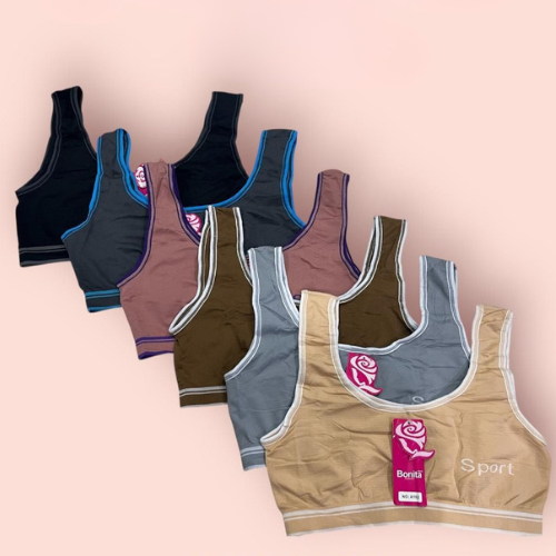 3 PCS FEMA Sport Miniset Bra Wanita Rajut Tebal Nyaman PREMIUM