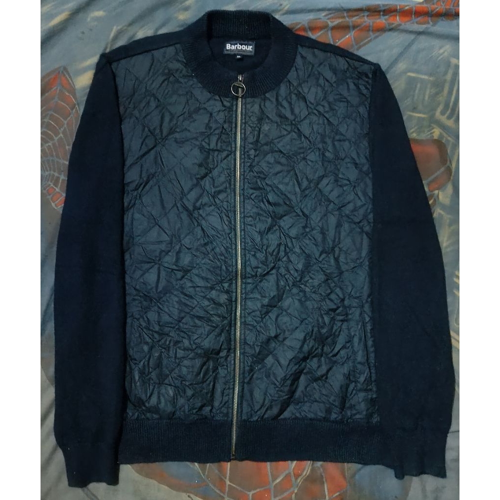 Jaket Bomber Casual Diamond Barbour Black