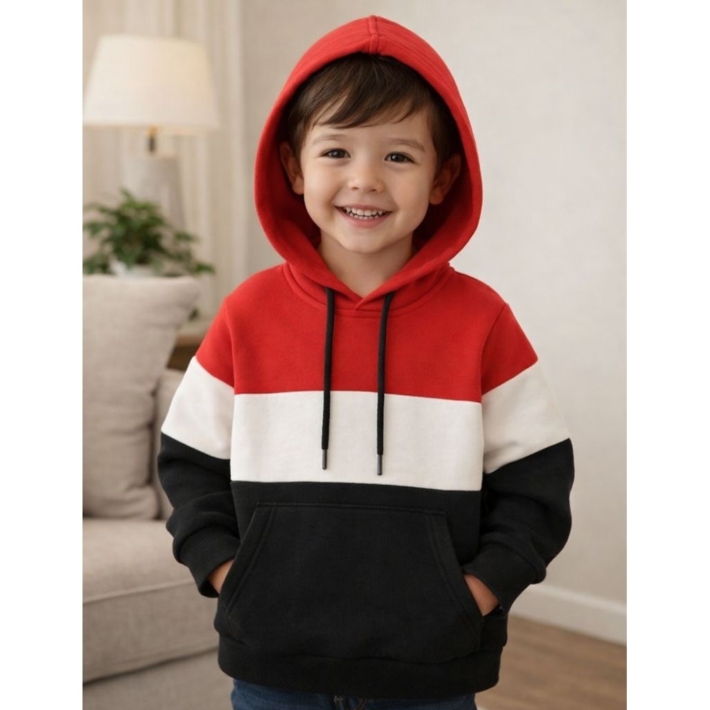 Hoodie Anak Laki Laki Kekinian 1-8 Tahun – Sweater Anak Tebal PremiumSweater Hoodie Anak Motif Salur