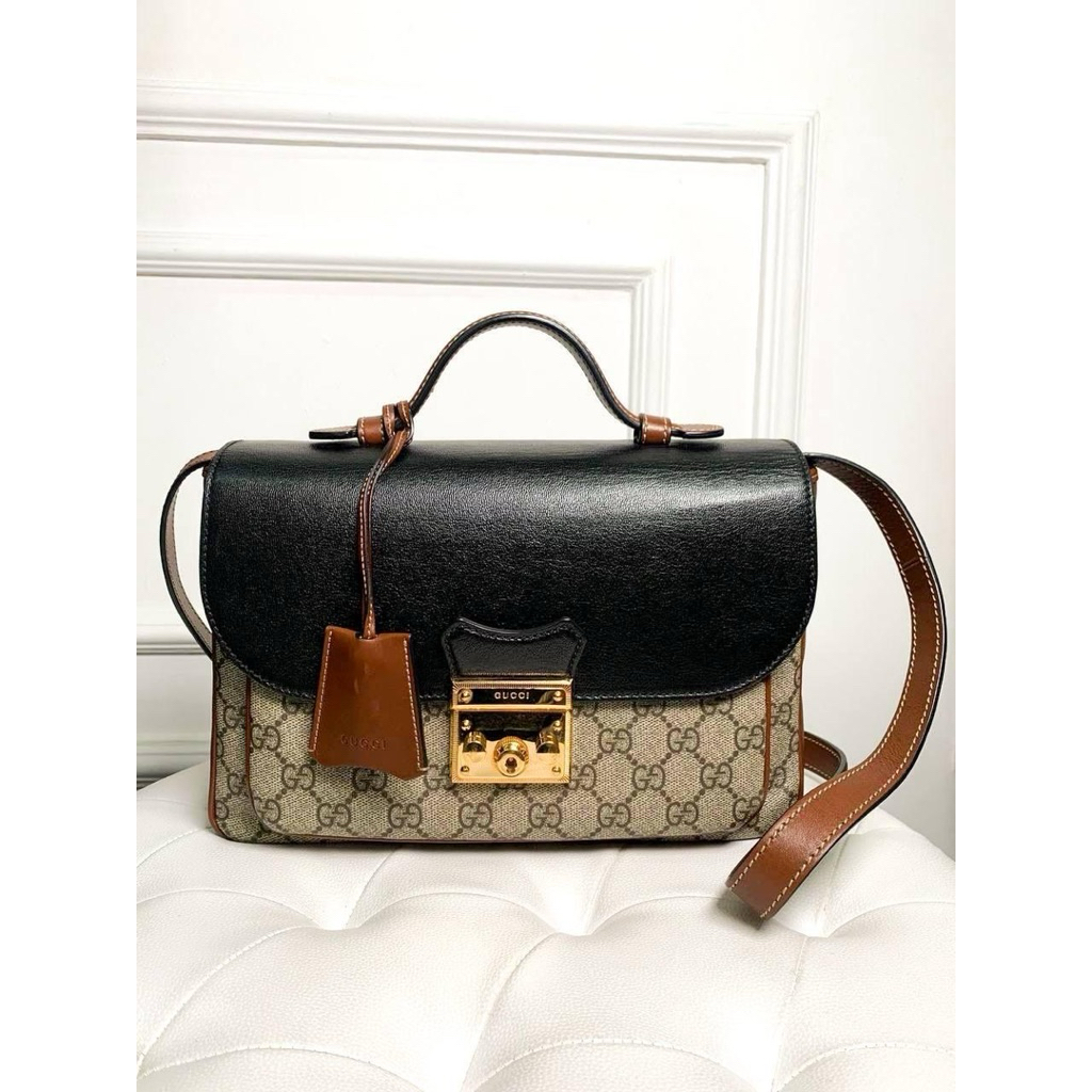 (PRELOVED) Gucci Supreme Padlock Medium Top Handle 2021