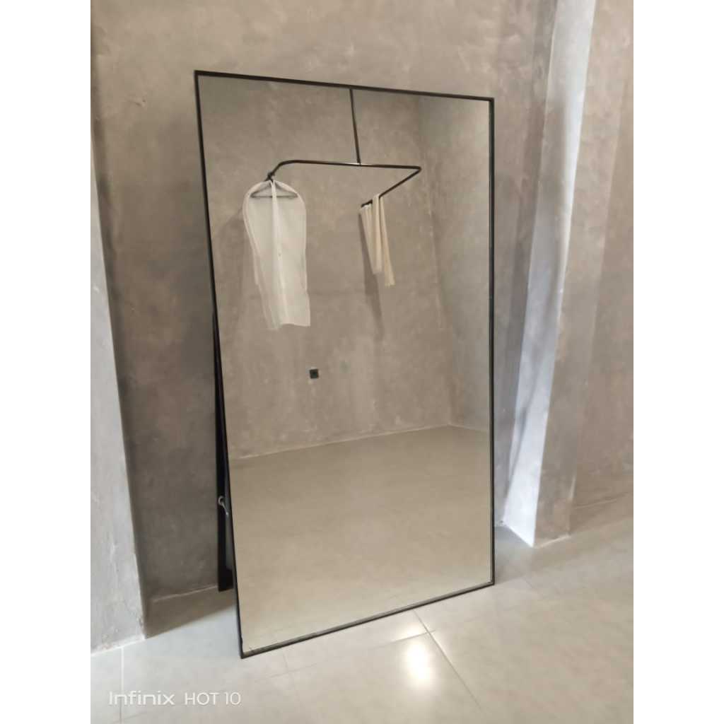 Cermin Berdiri Aleesha - Standing Mirror - Cermin Standing - Cermin Aesthetic - Kaca Berdiri