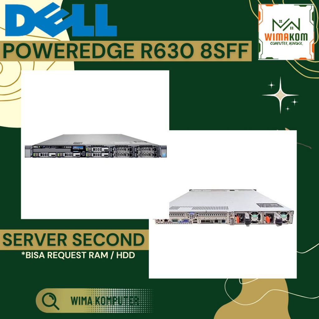 Server Mikrotik X86 R630 8 Bay - 1x E5-2680 V4 - RAM 16GB DDR4 - 8GB Mikrotik x86 Level 6 - 4 Port S