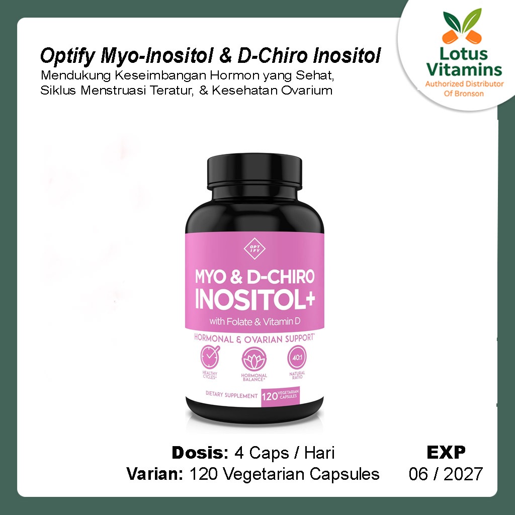 Optify Myo Inositol & D-Chiro Inositol with Folate & Vitamin D - Support PCOS & Hormonal Balance